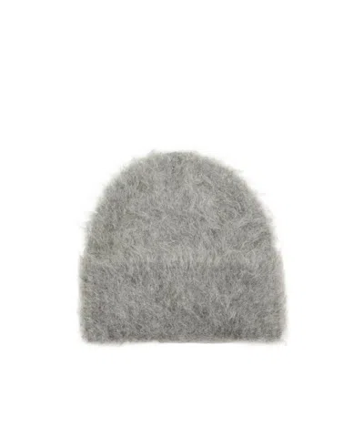Totême Folded-edge Knitted Beanie In Gray