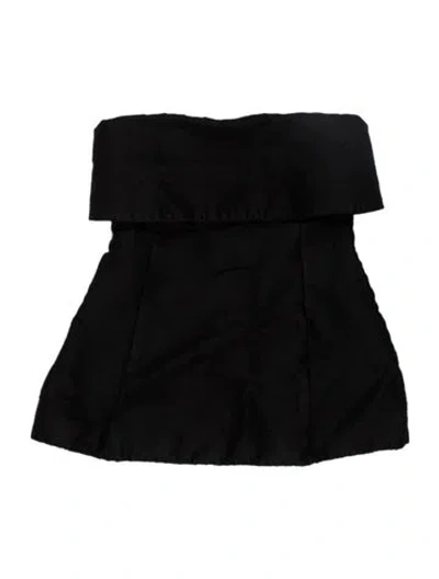 Pre-owned Totême Foldover Evening Top Off-the-shoulder Top In Black