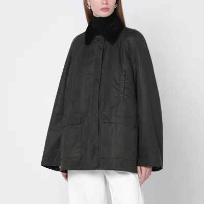 Totême Forest Green Waxed Cotton Country Jacket