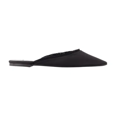 Totême Toteme Frayed Lounge Sandales -  - Silk - Black In Yellow
