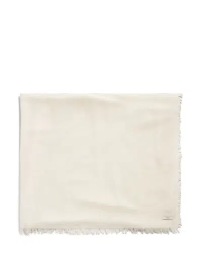 Totême Frayed Scarf In White