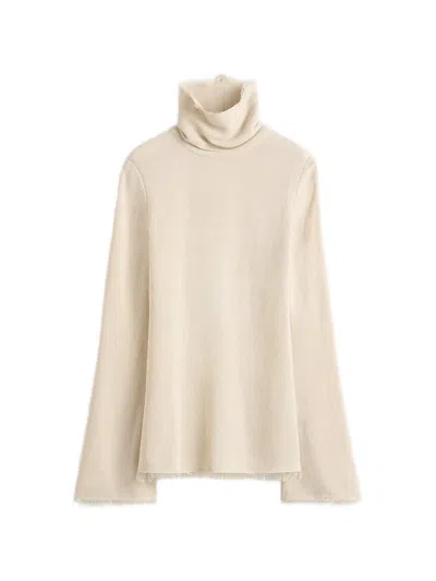 Totême Frayed-edge Slim Top In Neutral