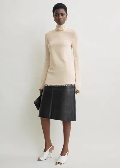 Totême Frayed-edge Slim Top Stone In Gray