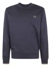 Totême "fred Perry" Crew Neck Sweatshirt In Blue