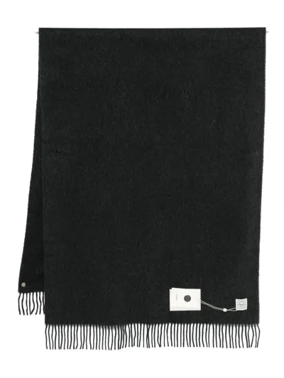 Totême Fringed Cashmere Scarf In Black