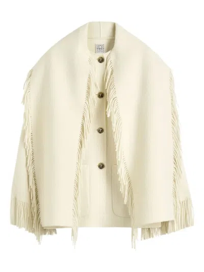 TOTÊME FRINGED-EDGES WOOL JACKET