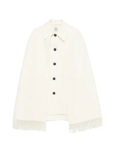 Totême Lapel Long-sleeved Coat In Neutral