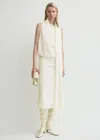 Totême Fringed Scarf Dress Milk In Neutral
