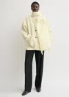 Totême Toteme Double Face Wool Blend Scarf Jacket In Neutral