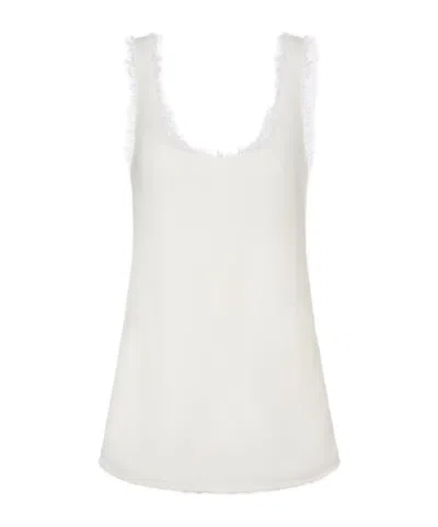Totême Fringed Trim Vest In White