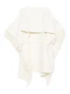 Totême Toteme Fringed Wool Poncho In Neutral