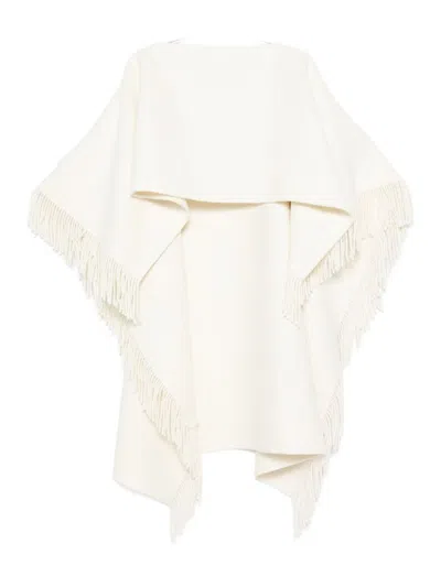 Totême Toteme Fringed Wool Poncho In Neutral