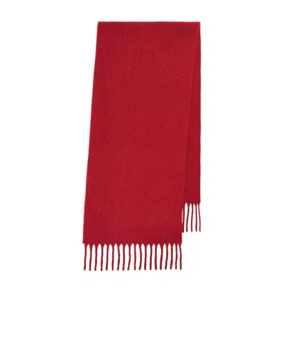 Totême Fuzzy Fringed Scarf In Red