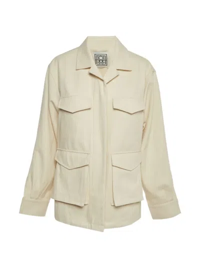 Pre-owned Totême Gabardine Utility Jacket In Neutrals