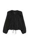 Totême Gathered Drawstring Oversized Jacket In Black