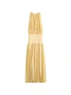 Totême Soft Gathered Halter Midi Bubble Dress In Yellow