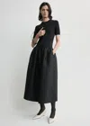 Totême Gathered Evening Skirt Black In Black