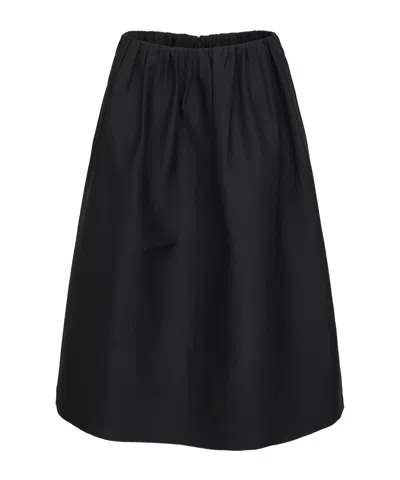 Totême Gathered Evening Skirt In Black