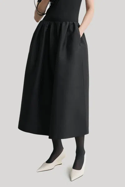 Totême Gathered Evening Skirt In Black