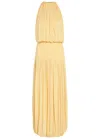 Totême Soft Gathered Halter Midi Bubble Dress In Yellow