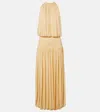Totême Soft Gathered Halter Midi Bubble Dress In Yellow
