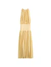 Totême Soft Gathered Halter Midi Bubble Dress In Yellow
