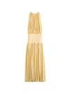 Totême Soft Gathered Halter Midi Bubble Dress In Yellow