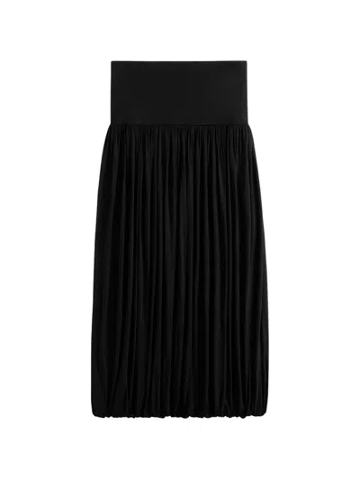 Totême Gathered Midi Skirt In Black