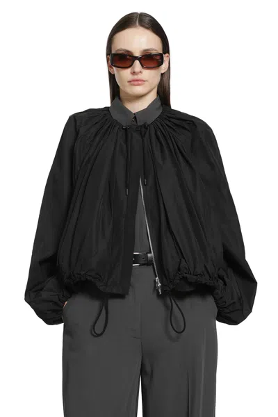 Totême Gathered Parachute Jacket In Black