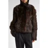 Totême Toteme Genuine Shearling Jacket In Brown