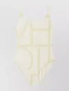 Totême Geometric High-cut Scoop Neck Swimsuit In White
