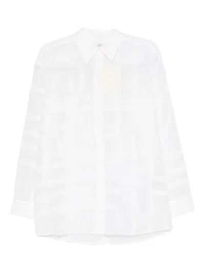 TOTÊME GEOMETRIC-PATTERN COTTON SHIRT