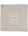 Totême Toteme Geometric Print Monogram Silk Scarf In Black