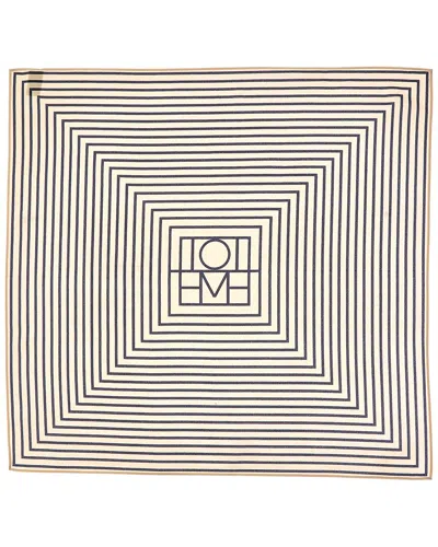 TOTÊME TOTEME GEOMETRIC PRINT MONOGRAM SILK SCARF