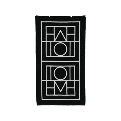 Totême Geometric-pattern Beach Towel In Black