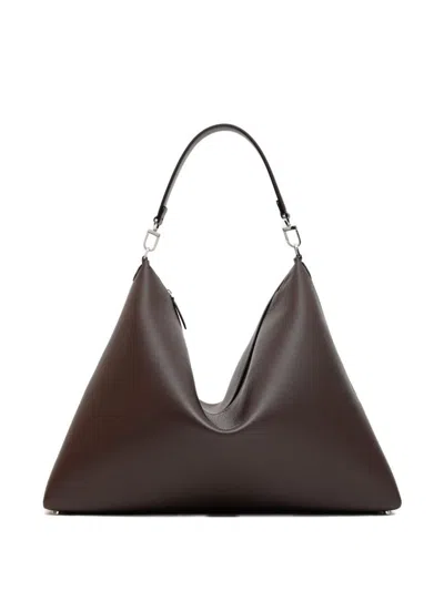 Totême Toteme Grainy Leather Tote Bag In Brown
