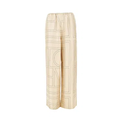 Totême Gram Silk Pyjama Pants In Neutral