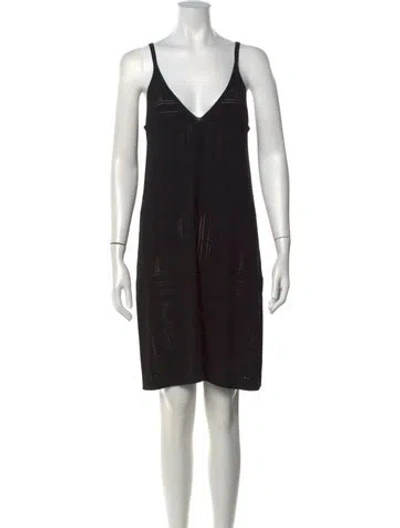 Pre-owned Totême Graphic Print Mini Dress In Black