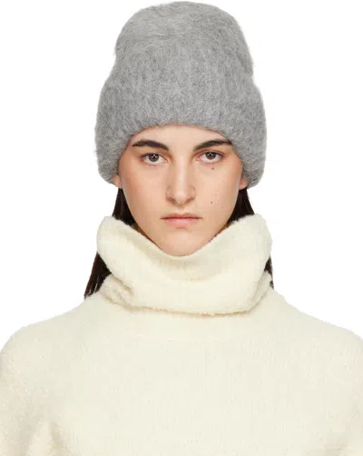 Totême Gray Alpaca Knit Beanie