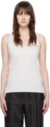 Totême Gray Classic Tank Top In 039 Pale Grey Mélang