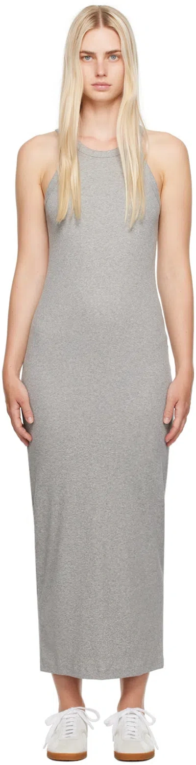 TOTÊME GRAY CURVED MAXI DRESS
