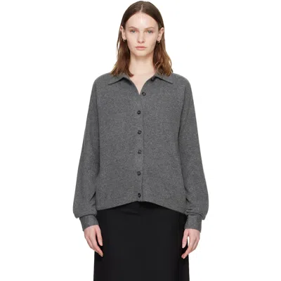Totême Gray Raglan-sleeve Cashmere Cardigan