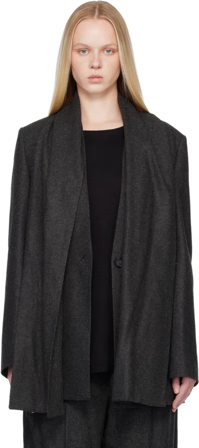 Totême Gray Scarf Blazer