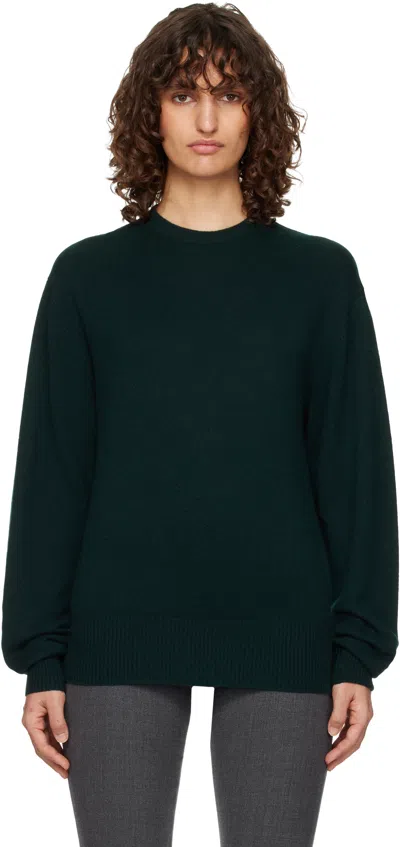 Totême Green Classic Cashmere Crew Knit Sweater