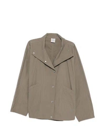 Totême Toteme Pre Cotton Blend Parachute Jacket In Gray