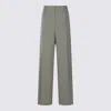 Totême Grey Viscose Pants In Gray