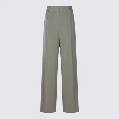 Totême Grey Viscose Pants In Gray