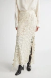 Totême Toteme Guipure Lace Maxi Skirt In White