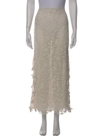 Pre-owned Totême Guipure Lace Midi Length Skirt W/ Tags In Neutral