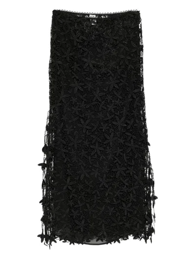 Totême Guipure-lace Skirt In Black
